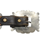 Load image into Gallery viewer, 新品未使用 KAPITAL キャピタル concho belt コンチョ ベルト・バックル ブラウン シルバー レザー メタル 中古 4b007556