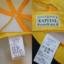 画像をギャラリービューアに読み込む, 新品未使用 KAPITAL キャピタル LIFE KAPRICCIO ライフカプリッチョ トラッカーキャップ K2505XH535 ワンサイズ メッシュ 中古 4b007560