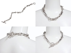 HERMES エルメス ネックレス アレア PM ネックレス 31コマ シルバー925 153g 美品 中古 4b007570