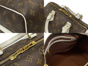 極美品 LOUIS VUITTON ルイヴィトン スピーディ バンドリエール25 ハンドバッグ M20754 モノグラム ブラウン ホワイト 中古 4b007572