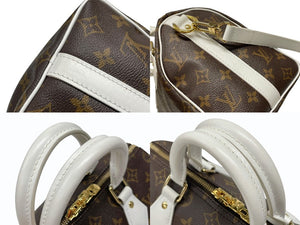 極美品 LOUIS VUITTON ルイヴィトン スピーディ バンドリエール25 ハンドバッグ M20754 モノグラム ブラウン ホワイト 中古 4b007572