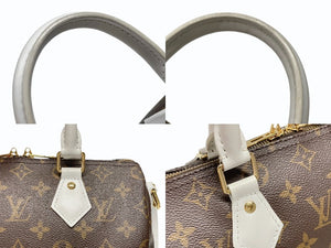 極美品 LOUIS VUITTON ルイヴィトン スピーディ バンドリエール25 ハンドバッグ M20754 モノグラム ブラウン ホワイト 中古 4b007572