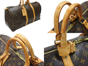 LOUIS VUITTON ルイヴィトン キーポル50 ボストンバッグ M41426 モノグラムキャンバス ブラウン ゴールド金具 美品 中古 4b007573