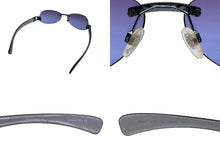 画像をギャラリービューアに読み込む, CHANEL シャネル サングラス サイドココマーク パープルレンズ イタリア製 4037 メタリックブルー金具 美品 中古 4b007574