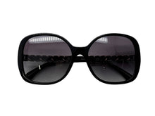 画像をギャラリービューアに読み込む, 極美品 CHANEL シャネル サングラス サイドチェーン ココマーク 570-Q-A アセテート ブラック ゴールド金具 中古 4b007579