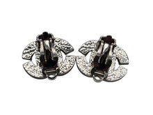 画像をギャラリービューアに読み込む, 極美品 CHANEL シャネル ココマーク ラインストーン シルバー 両耳 イヤリング 01P刻印 重量7.0g シルバー金具 中古 4b007584