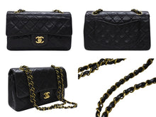Load image into Gallery viewer, 極美品 CHANEL シャネル マトラッセ23 Wフラップ Wチェーンショルダーバッグ A01113 2番台 ココマーク ラムスキン ブラック 中古 4b007593