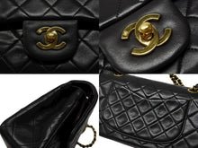 Load image into Gallery viewer, 極美品 CHANEL シャネル マトラッセ23 Wフラップ Wチェーンショルダーバッグ A01113 2番台 ココマーク ラムスキン ブラック 中古 4b007593