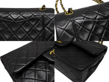 Load image into Gallery viewer, 極美品 CHANEL シャネル マトラッセ23 Wフラップ Wチェーンショルダーバッグ A01113 2番台 ココマーク ラムスキン ブラック 中古 4b007593