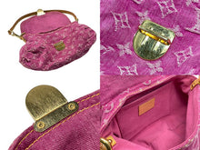 Load image into Gallery viewer, 極美品 LOUIS VUITTON ルイヴィトン ミニプリーティ ワンショルダーバッグ M95216 モノグラム デニム ピンク 中古 4b007597