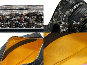極美品 GOYARD ゴヤール カップヴェールPMバッグ ショルダーバッグ CAPVE2PMLTY01CL01P ブラック PVC レザー シルバー金具 中古 4c076223