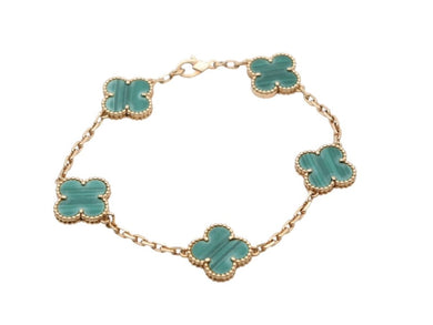 Van Cleef & Arpels ヴァンクリーフ＆アーペル ヴィンテージ アルハンブラ ブレスレット 5モチーフ VCARL80900 重量約12.6g 美品 中古 4b007602