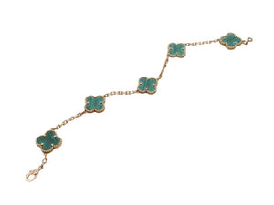 Van Cleef & Arpels ヴァンクリーフ＆アーペル ヴィンテージ アルハンブラ ブレスレット 5モチーフ VCARL80900 重量約12.6g 美品 中古 4b007602