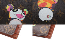 Load image into Gallery viewer, 極美品 LOUIS VUITTON ルイヴィトン ポルトフォイユマルコ M61666 二つ折り財布 村上隆 モノグラムパンダ 中古 4b007603