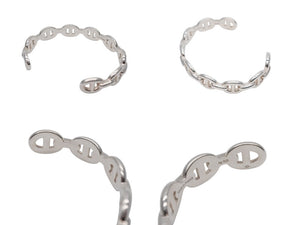 極美品 HERMES エルメス シェーヌダンクル アンシェネ バングル 重量約22g サイズSH Ag925刻印 9コマ シルバー925 中古 4b007606