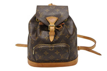 Load image into Gallery viewer, LOUIS VUITTON ルイヴィトン ミニモンスリ リュック バックパック M51137 モノグラム ブラウン 美品 中古 4b007608