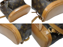 Load image into Gallery viewer, LOUIS VUITTON ルイヴィトン ミニモンスリ リュック バックパック M51137 モノグラム ブラウン 美品 中古 4b007608