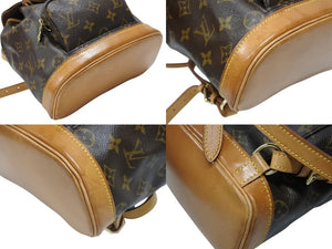 LOUIS VUITTON ルイヴィトン ミニモンスリ リュック バックパック M51137 モノグラム ブラウン 美品 中古 4b007608
