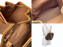 Load image into Gallery viewer, LOUIS VUITTON ルイヴィトン ミニモンスリ リュック バックパック M51137 モノグラム ブラウン 美品 中古 4b007608