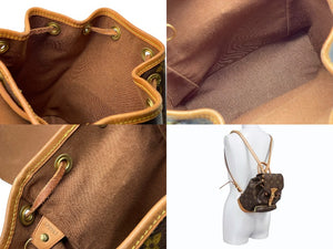 LOUIS VUITTON ルイヴィトン ミニモンスリ リュック バックパック M51137 モノグラム ブラウン 美品 中古 4b007608