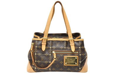 LOUIS VUITTON ルイヴィトン ハンドバッグ リヴェット PVCキャンバス M40140 ブラウン ゴールド金具 中古 美品 中古 4b007610
