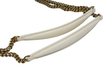 Load image into Gallery viewer, 極美品 YVES SAINT LAURENT イヴサンローラン テリーパッチワーク モノグラム ジェイミー ショルダーバッグ ホワイト ゴールド金具 中古 4b007611