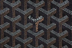 極美品 GOYARD ゴヤール セナMM クラッチバッグ SENAT2MMLTY01CL03P ブラック ブラウン PVC レザー 中古 4b007612