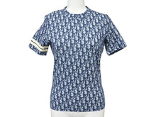 Load image into Gallery viewer, CHRISTIAN DIOR クリスチャンディオール 半袖Tシャツ 2P12155050 サイズ36 トロッター柄 ネイビー ガリアーノ期 美品 中古 4b007615