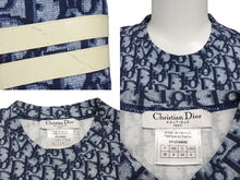 Load image into Gallery viewer, CHRISTIAN DIOR クリスチャンディオール 半袖Tシャツ 2P12155050 サイズ36 トロッター柄 ネイビー ガリアーノ期 美品 中古 4b007615