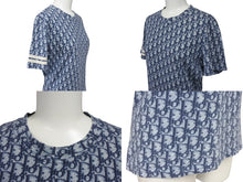 Load image into Gallery viewer, CHRISTIAN DIOR クリスチャンディオール 半袖Tシャツ 2P12155050 サイズ36 トロッター柄 ネイビー ガリアーノ期 美品 中古 4b007615