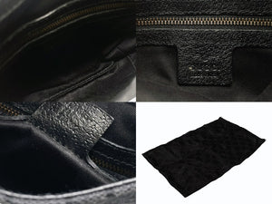 極美品 GUCCI グッチ ニュージャッキー ワンショルダーバッグ 120885 214397 GGキャンバス レザー ブラック ゴールド金具 中古 4b007618