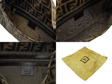 Load image into Gallery viewer, FENDI フェンディ マンマバケット ワンショルダーバッグ ズッカ柄 キャンバス レザー ブラウン シルバー金具 美品 中古 4b007622