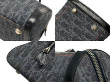 Load image into Gallery viewer, 極美品 CHRISTIAN DIOR クリスチャンディオール トロッターライン ハンドバッグ 02-B0-1015 ネイビー オレンジ シルバー金具 中古 4b007623