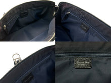 Load image into Gallery viewer, 極美品 CHRISTIAN DIOR クリスチャンディオール トロッターライン ハンドバッグ 02-B0-1015 ネイビー オレンジ シルバー金具 中古 4b007623