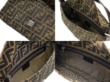 Load image into Gallery viewer, FENDI フェンディ マンマバケット ワンショルダーバッグ 26424 ズッカ柄 キャンバス レザー ブラウン シルバー金具 美品 中古 4b007629