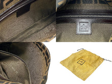 Load image into Gallery viewer, FENDI フェンディ マンマバケット ワンショルダーバッグ 26424 ズッカ柄 キャンバス レザー ブラウン シルバー金具 美品 中古 4b007629
