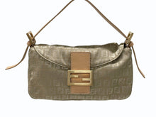 Load image into Gallery viewer, 極美品 FENDI フェンディ マンマバケット ズッカ柄 ワンショルダーバッグ キャンバス レザー ベージュ ゴールド金具 中古 4b007631