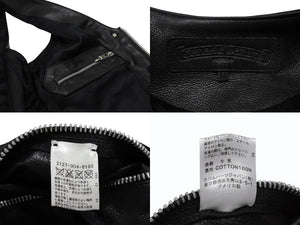 極美品 CHROME HEARTS クロムハーツ 6BTN ZIP FRNT VEST レザーベスト サイズM スペシャルオーダー オールドクロス FUCK YOU 中古 4b007635