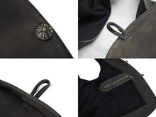 Load image into Gallery viewer, 極美品 CHROME HEARTS クロムハーツ CLASSIC 2B SUD VEST クラシック2Bスウェードベスト サイズS クロスボールボタン カーキ系 中古 4b007636