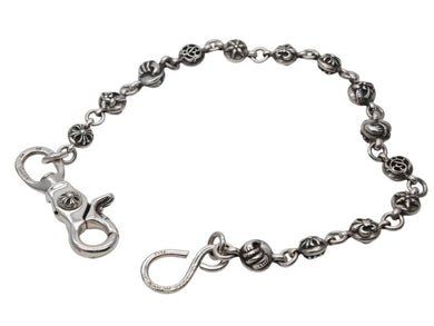 極美品 CHROME HEARTS クロムハーツ 1MULTIBALL SHORT-S 1クリップショート マルチボールウォレットチェーン 144.2g 14ボール 中古 4b007638