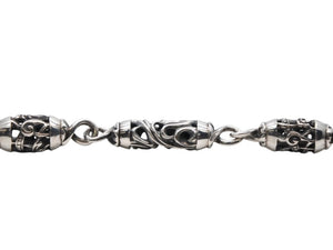 CHROME HEARTS クロムハーツ ケルティックローラーウォレットチェーン 1クリップ フローラルボール 7リンク 約164.9g 美品 中古 4b007639
