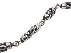 CHROME HEARTS クロムハーツ ケルティックローラーウォレットチェーン 1クリップ フローラルボール 7リンク 約164.9g 美品 中古 4b007639