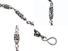 Load image into Gallery viewer, CHROME HEARTS クロムハーツ ケルティックローラーウォレットチェーン 1クリップ フローラルボール 7リンク 約164.9g 美品 中古 4b007639