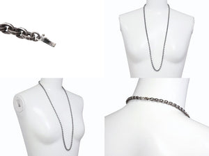 CHROME HEARTS クロムハーツ ラージ ペーパーチェーン ネックレス アクセサリー シルバー925 56.3g 30インチ 美品 中古 4b007640