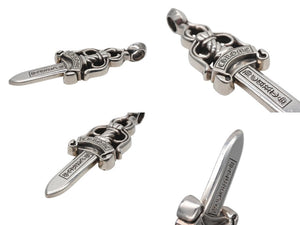 極美品 CHROME HEARTS クロムハーツ Large Dagger ラージ ダガー 希少 ペンダント チャーム 重量約168g .925刻印 シルバー925 中古 4b007641