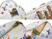 Load image into Gallery viewer, LOUIS VUITTON ルイヴィトン キーポル45 ボストンバッグ M92641 モノグラム マルチカラー ホワイト 村上隆 美品 中古 4b007645