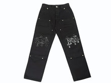 Load image into Gallery viewer, 新品同様 CHROME HEARTS クロムハーツ CARPENTER DOUBLE KNEE カーペンター ダブルニーパンツ サイズ30 クロスボール セメタリー クロスパッチ 中古 4b007651