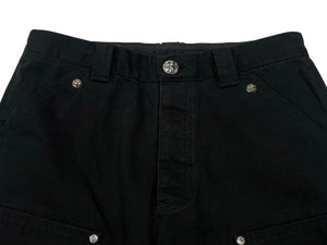 新品同様 CHROME HEARTS クロムハーツ CARPENTER DOUBLE KNEE カーペンター ダブルニーパンツ サイズ30 クロスボール セメタリー クロスパッチ 中古 4b007651