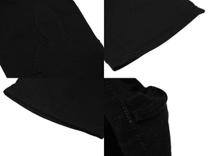極美品 CHROME HEARTS クロムハーツ フレアニー ホースシューボタン パンツ ブラック コットン 25R 中古 4b007656
