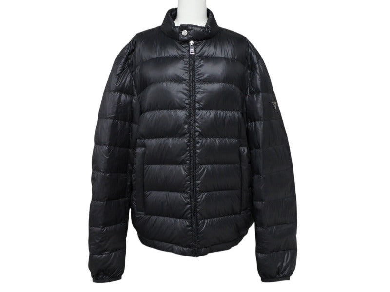 Excellent condition Prada Triangle Logo Down Jacket SGA462 Black Nylon Size 52 Used 4b007658 